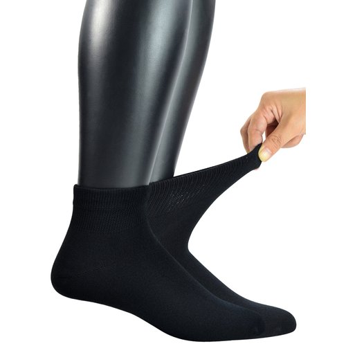 Yomandamor Men's 5 Pairs Non-binding Flat-Knit Ankle Diabetic/Dress Socks with Seamless Toe(Big and tall available)