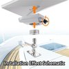 Heavy Duty High Strength Stainless Steel Marine-Grade Adjustable Fixed Mount for 2024 Version Starlink Mini Antenna, Specialized Perfect for Installation on Boats, Yachts, Sailboats, Eifagur