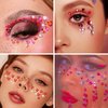 Dazzhues 436 PCS Heart Rhinestones Self Adhesive Sticker Acrylic Heart Gems for Face Hair Body Bling Heart Jewels Crystal Stickers for Wedding Dating Party Decoration DIY Craft (6/10/18mm)