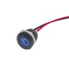 Taiss LED Indicator Pilot Dash Light Blue (High Beam Indicator), 1/2"(12mm)12V LED Metal Signal Indicator Light. F-010-YGD-B