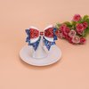 Sparkly Sequin Christmas Hair Bow Clips - 2PCS Glitter Hair Clips for Women and Girls Red White and Blue Bows Hair Accessories for Christmas Independence Day 4th of July Patriotic