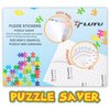 LTLUTU "Puzzle Sticker Savior! 8 Sheets Puzzle Protection Paper with Adhesive Back, Peel and Stick, Ideal Helper for Perfect Puzzle Preservation, Includes 2 Self-Adhesive Hooks and 1 Sticker Squeegee