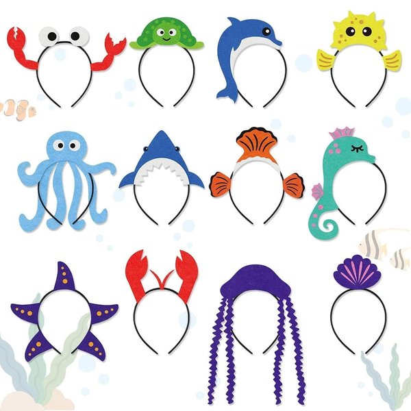 CiyvoLyeen 12Pcs Sea Animal Party Headband Under the Sea Themed Birthday New Year Party Favors for Students Costumes Dress-up Party