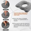 Leinuosen 1 Pc Inflatable Seat Cushion 18.1'' x 15.7'' x 4.7'' Portable Lift Donut Pillow Height Adjustable Hemorrhoid Pillow for Tailbone Back Pain Bed Sore Home Car Chair Wheelchair Sitting, Gray