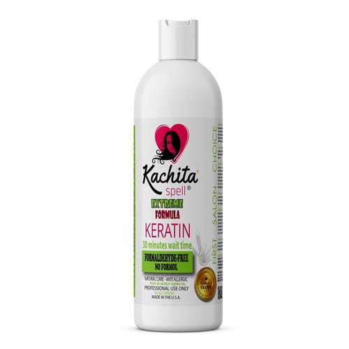 Kachita Spell Brazilian Keratin Treatment Alisado de Keratina Formaldehyde Free, 16 fl oz / 473 mL Made in USA