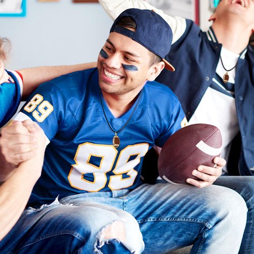 Omlisca Football Party Gifts 24 Pack Football Necklace Pendent Birthday Party Favors Goodie Bags for Football Gifts Sports Party Decor for Team Player School Classroom Rewards Carnival Prize