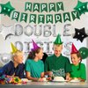 Cheereveal 10th Birthday Decorations Green for Boys Girls Double Digits Birthday Party Supplies Happy Birthday Banner Cake Topper for 10 Year Old Birthday Decor