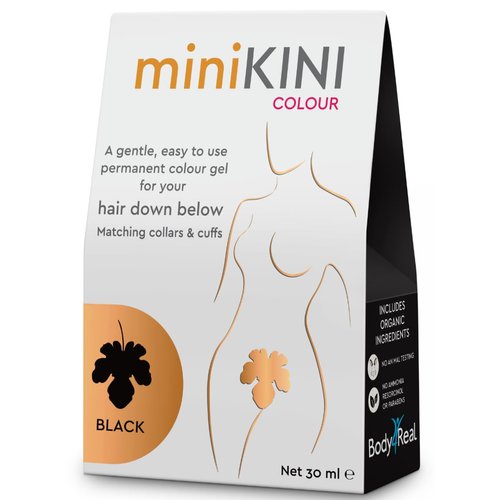 MiniKINI Colour Ethical Bikini Hair Dye Coloring Kit with Organic Ingredients Aloe Vera, Citrus Extract, Grapefruit Cruelty-Free, Paraben and Ammonia Free Black
