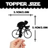 18pcs Black Glitter Bicycle Bike Dessert Cupcake Topper Biking Mountain Sport Theme Decor Supplies Baby Shower Boys Girls Man Family Party Decorations