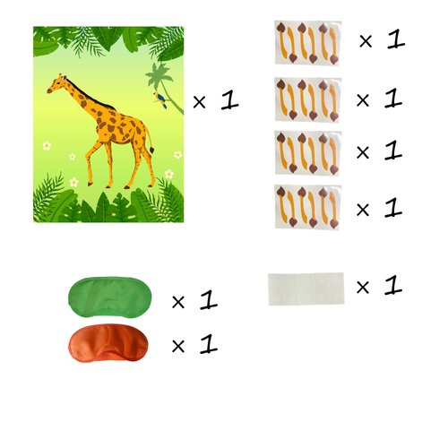 Jungle Birthday Party Supplies,Pin The Tail on The Giraffe,Safari Theme Zoo Birthday Party Favor,Decoration