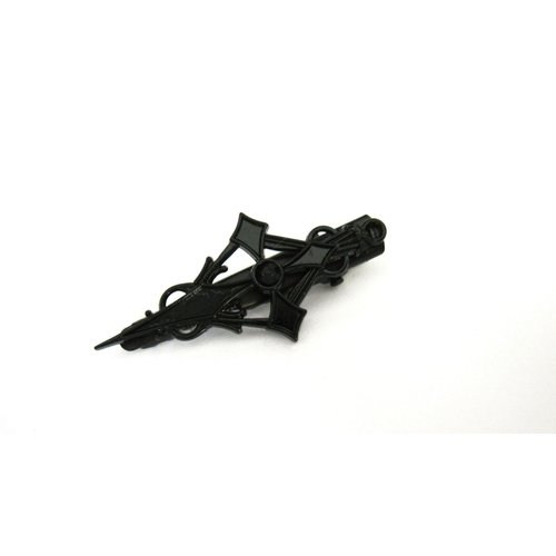 Generic Smaller black metal black crystal gothic hair pin alligator clip