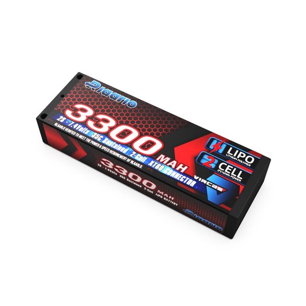 AMORIL 2S 3300mah Lipo Battery Pack 7.4V 25C with Deans T Plug for RC car and Truck (1 pc)