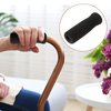 KALIONE 4 Packs Cane Grip Replacement, Walking Canes Grips for Seniors, Cane Handle Grip Replacement, Offset Cane Handle Grips, Black Foam Grip Replacement for Cane Accessories