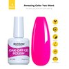 BURANO Gel Nail Polish, Gel Gel Polish 15ml Gel Colors Gel Neon Gel Soak Off UV Led Nail Lamp Gel Polish 1 Bottle 0.5 Oz Nail Art DIY Home Hot Color Nails (Hot Pink 692)