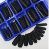 LoveOurHome 100pc Coffin Press on Nails Long Fake Nails Medium Ballerina Acrylic Press on Nail Coffin Nail Tips Matte Black Artifical Nail Full Cover Presson on Fake Fingernails for Women Girls