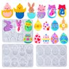 3 Set Earrings Resin Mold Jewelry Silicone Molds for Epoxy Resin Easter Day Egg Shapes for Women Earrings Keychain Jewelry Pendant Craft Supplies Mould Earring Hooks, DIY Making Decor Art Crafts