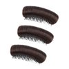 Ericotry 3 Pieces Hair Bun Invisible False Hair Clip Bump It Up Volume Hair Base Fluffy Princess Styling Increased Hair Pad Styling Insert Tool Increased Hair Pad Hair Accessories (Dark Brown)