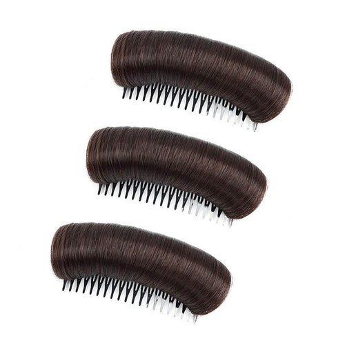 Ericotry 3 Pieces Hair Bun Invisible False Hair Clip Bump It Up Volume Hair Base Fluffy Princess ...