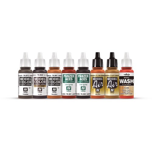 Vallejo Rust, Stain and Streaking Set Paint Set