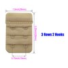 Tamlien Women Bra Extender 2 Hook,Soft Comfortable Bra Strap Extensions - 6 pcs Pack (Beige/Black)