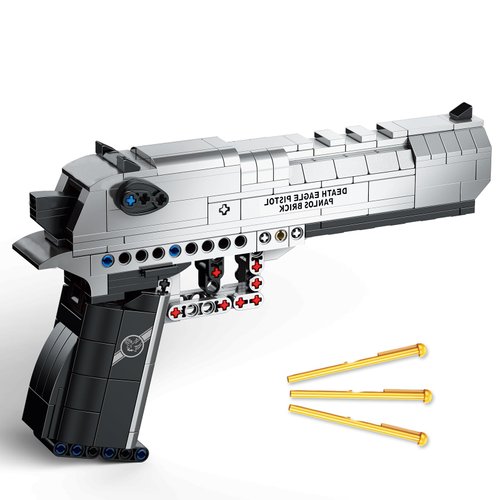 Nueris 1:1 Desert Eagle Building Blocks Gun Sets - 360 PCS Model Guns Collection Toy Building Bricks Sniper Set Shootable - Simulation Militarily Toy Lovers for Kids and Adults Gifts (Desert Eagle)