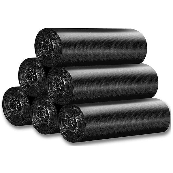 Kitchen Garbage Bags and Black Trash Bag, 100 Counts 4 Gallon 45x60Cm Kitchen Trash Bags with Handles for Bathroom Trash Bags, Small Trash Bags, Contractor Bags (100pcs Black 45x60CM)