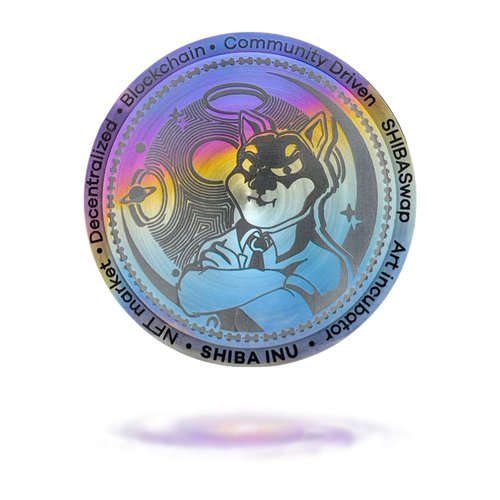 Cryptochips Shiba Inu (SHIB) Galaxy Coin Custom Physical Crypto Coins You Can HODL | Anodization Technology and Electrolytic Coloring