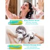 Silicone Exfoliating Body Scrubber Loofah Silicone Scalp Massager Shampoo Brush Soft Body Scrubbers for Use in Shower Lathers Well Easy to Clean 2 in 1 BSROLUNA (1 Pack Camouflage Green)