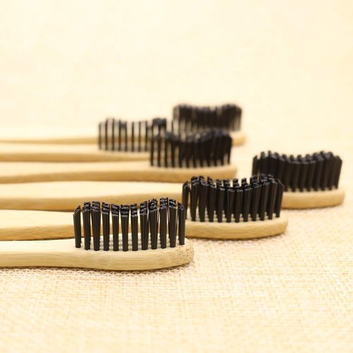 N-amboo Hard Toothbrush Bamboo Toothbrush for Adult Manual Toothbrsuh Hard Bristles Pack of 6