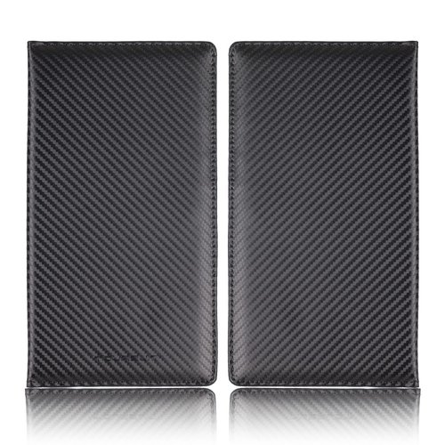 Car Registration and Insurance Card Holder, Vehicle License Document Glove Box Compartment Organizer, Essential Car Wallet Case for Driver Auto Owners Trailer Motorcycle Boat (Carbon Fiber Black)