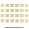 Big Dot of Happiness Gold Glitter 30 - No-Mess Real Gold Glitter Cut-Out Numbers - 30th Birthday Party Confetti - Set of 24