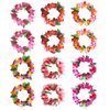 YAXAMING 12 Pcs Hawaiian Headband Hawaii Luau Tropical Leaf Flower Headpiece Hair Bands Hairband Women Floral Wreath Cosplay Summer Beach Festival Parade Wedding Dress Up Birthday Party Supplies