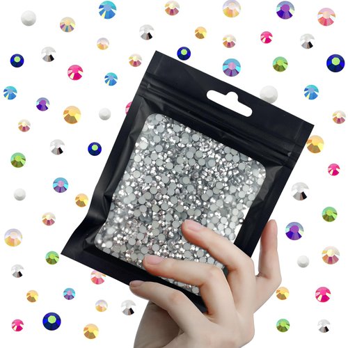 CLRDIVA 3000pcs 4mm Silver Flatback Resin Rhinestones Bulk Jelly Gems Flat Back Crystals Non Hotfix Wholesale Stones Diamonds for Crafts Tumblers Face Eye Makeup Nails Bling DIY Decoration