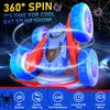 NQD Spider Remote Control Car- Double Sided 360°Rotate RC Stunt Car with Wheel Lights, 4WD Off-Road RC Cars 2.4Ghz Indoor/Outdoor Rechargeable Toy Car for Boys Age 4-7 8-12 Birthday Xmas Gift