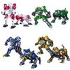 HAYUL 4 Pcs Transforming Robot Toys, Assembled Action Figure, 4 in 1 Robot Model Toys, Birthday Gifts for Boys Age 4+