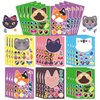 24 Sheets 8.3''×5.9'' Make Your Own Cat Stickers for Toddlers Kids Party Favors, Make a Face Stickers for Kids Activities Supplies Crafts