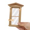 iLAND Dollhouse Accessories on 1/12 Scale, Wooden Dollhouse Window w/Molding in Baroque Style