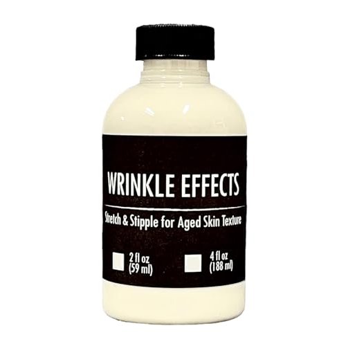 Wrinkle Effects Liquid 2 oz - Age Stipple Latex - Special Effects Makeup Instantly Creates Face Wrinkles and Realistic Old Age Skin Texture - Dries Clear - Theatrical Film Stage