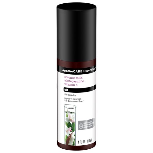 ApotheCARE Essentials The Mender Hair repair Oil, Coconut Milk, White Jasmine, Vitamin E, 4 oz