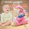 Humor Ted Bunny Plush Baby Toys Easter Gifts Bunny Stuffed Animals Peek-A-Boo Toys Repeats What You Say Singing with Floppy Ears Birthday Gift for Toddler 7 8 9 10 11 Months 1-2 Year,12 inch Pink