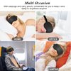 Cavoilu Sleep mask w/Cooling Gel Eye Mask, 2Packs Heated Eye Mask for Sleeping, Reusable Ice Silk Blackout Eye Cover Sleeping Mask for Travel, Home, Office, Yoga, Stocking Stuffers (Black+Pink)