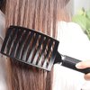 Vented Hair Brushes for Women: 2 Pc Curved Hair Detangler Brush for Dry/Wet Hair Fast Drying Styling Tool (Black & White)