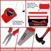 LOYO Kids Tool Set - Pretend Play Construction Toy with Tool Box Kids Tool Belt Electronic Toy Drill Construction Accessories Gift for Toddlers Boys Ages 3 , 4, 5, 6, 7 Years Old (red)