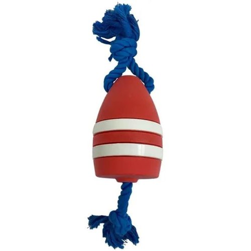 Multipet Durable Buoy with Rope Dog Toy (Assorted Color, 1 Pack)