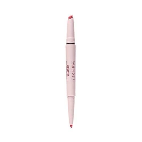 Wander Beauty Lipsetter Dual Cream Lipstick + Lip Liner - Roaming Rose - Ultra-Smooth, Hydrating Lipstick and Warm Pink Lip Liner with a Soft Matte Finish - Made with Squalane & Peptides (1 Count)
