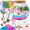 MYDOVA Unicorn Terrarium Crafts Kit for Kids - Unicorn Birthday Gifts Toys with LED Night Light-Up & Remote Control DIY Unicorns Toys Arts and Crafts Kit for Kids Girls Ages 6-8 8-12 Year Old