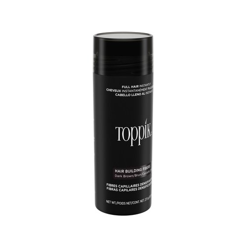 Toppik Hair Building Fibers, Dark Brown, 27.5g, Fill In Fine or Thinning Hair, Instantly Thicker, Fuller Looking Hair, 9 Shades for Men and Women , 0.97 Oz (Pack of 1)
