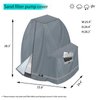 XCZ Sand Filter Pump Cover for 12-16INTEX Crystal Clear Sand Filter Pumps, Waterproof and UV Resistant, Above-Ground Pool Pump Cover Also Available with its Model ，Grey only Cover