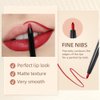 Pakivs 12 Colors Matte Lip Liner Set,Long Lasting Fade Resistant Lip Liner Pencil,Waterproof Red Nude Velvet Lipstick Pen High Pigmented Lip Liner for Women