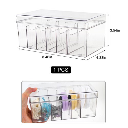 ASUNFO Lash Cart Organizers for Lash Techs Acrylic Eyelash Extension Supplies Makeup Storage Container Display Box Clear